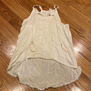 Surf Gypsy Woman’s High Low Cream Tank Size M